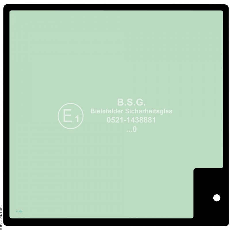 A00 - Frontscheibe Hitachi BaggerZX 27U-3, 29U-3, 33U-3, 38U-3, 48U-3, 52U-3, 60USB-3 Frontscheibe oben