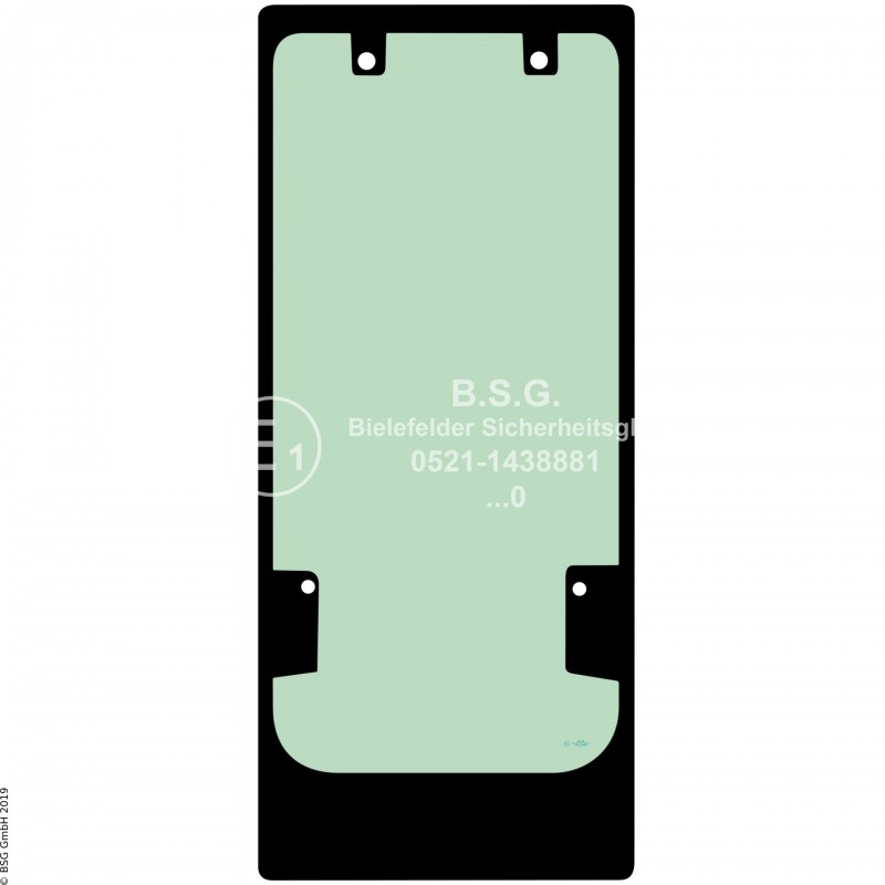 B00 - Heckscheibe Hitachi BaggerZX 27U-3, 29U-3, 33U-3, 38U-3, 48U-3, 52U-3, 60USB-3 Heckscheibe (mit Bohrungen)