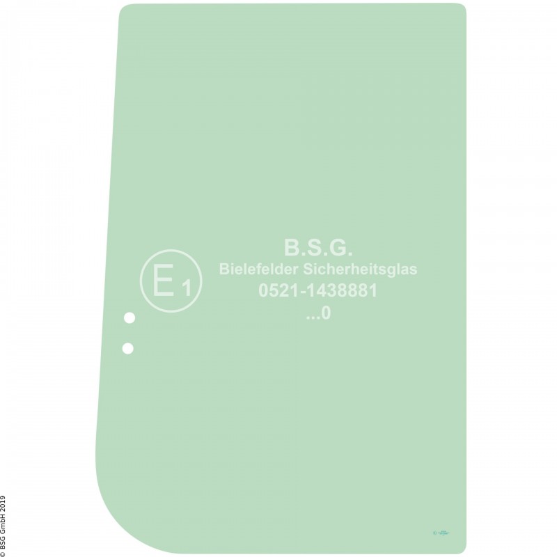 R00 - Seitenscheibe rechts Hitachi BaggerZX 27U-3, 29U-3, 33U-3, 38U-3, 48U-3, 52U-3, 60USB-3 Rechte hintere Schiebescheibe