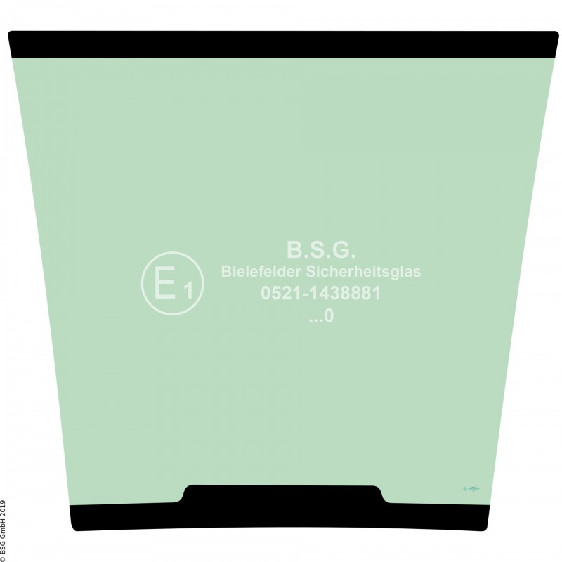 A00 - Frontscheibe Hyundai Radlader (auch Kettenlader)HL 757XTD-9(A), 760-9(A), 770-9(A), 780-9(A) Frontscheibe mitte