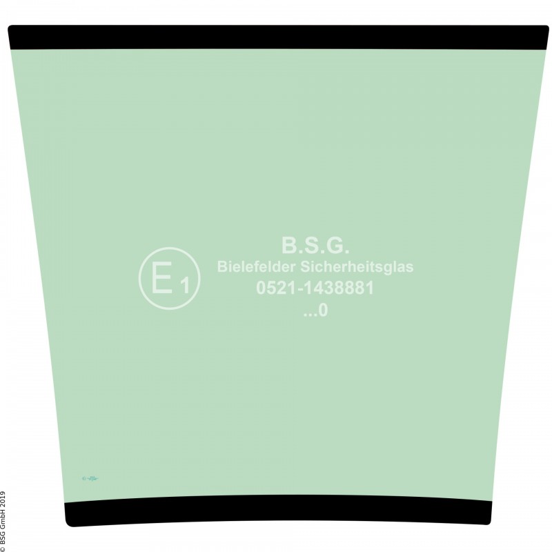 A00 - Frontscheibe Hyundai Radlader (auch Kettenlader)HL 930, 935, 940, 955, 960, 965, 970, 975, 980 (A,TM,HD) Frontscheibe mitte (breite Kabine)