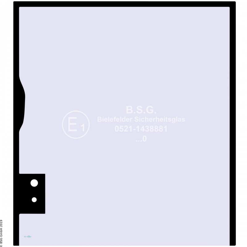 A00 - Frontscheibe Hitachi BaggerZX 16, 18, 25, 27-3, 30, 35, 40, 50 Frontscheibe oben