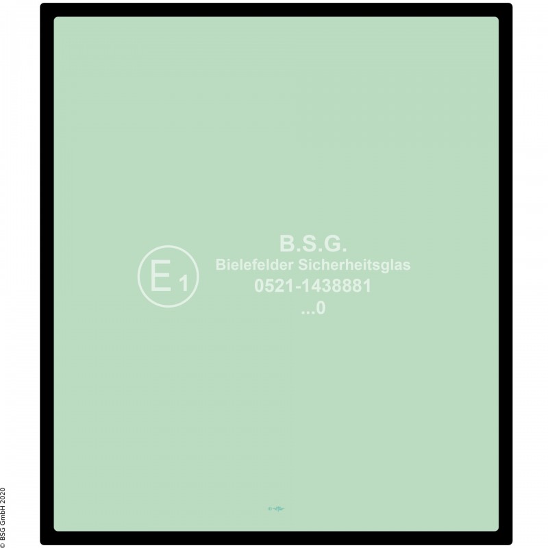 B00 - Heckscheibe Hanix BaggerH15B2 (Türscheiben geklebt) Heckscheibe
