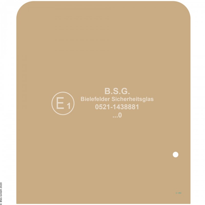 A00 - Frontscheibe Kobelco BaggerSK130 bis SK460, Mk III und IV Frontscheibe oben