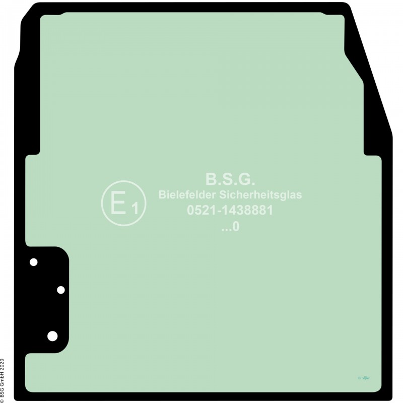 A00 - Frontscheibe Kubota BaggerU 50-5, 56-5 Frontscheibe oben