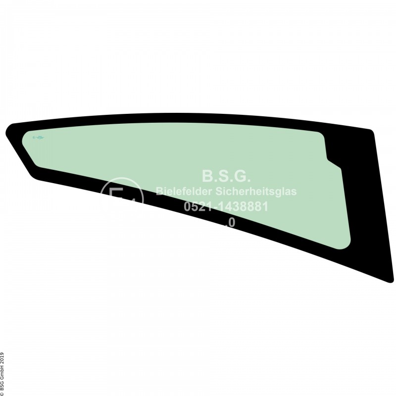 R00 - Seitenscheibe rechts Kubota BaggerU 50-5, 56-5 Seitenscheibe rechts unten