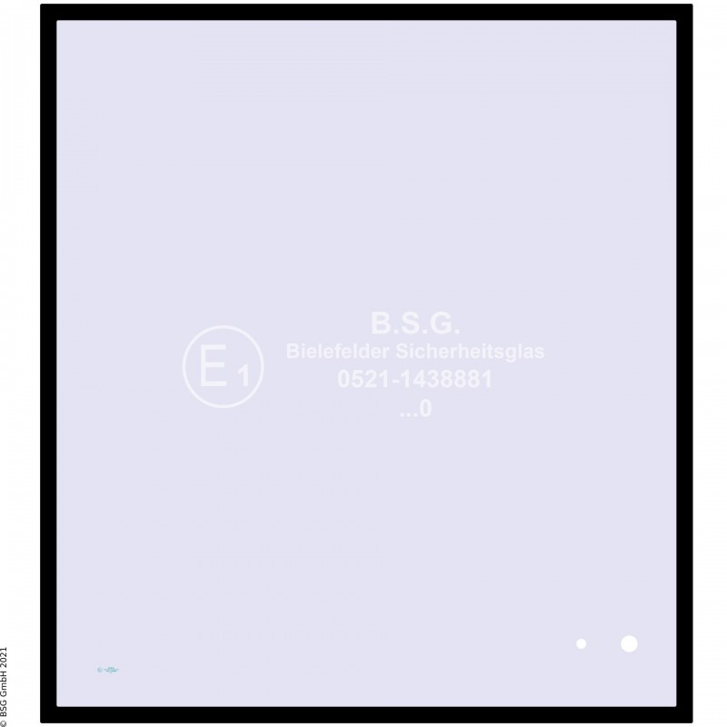 A00 - Frontscheibe PelJob BaggerEB30.4, EB306, EB406, EB506, EB806, EC50, EC70 Frontscheibe oben