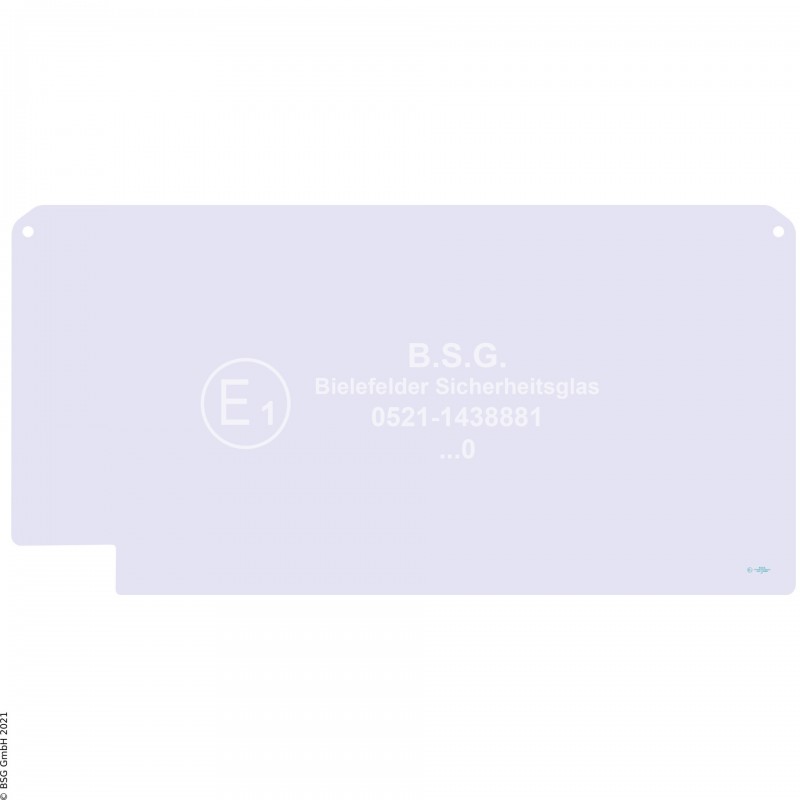 A00 - Frontscheibe PelJob BaggerEB30.4, EB306, EB406, EB506, EB806, EC50, EC70 Frontscheibe unten (nur EB506, EB806, EC50, EC70)