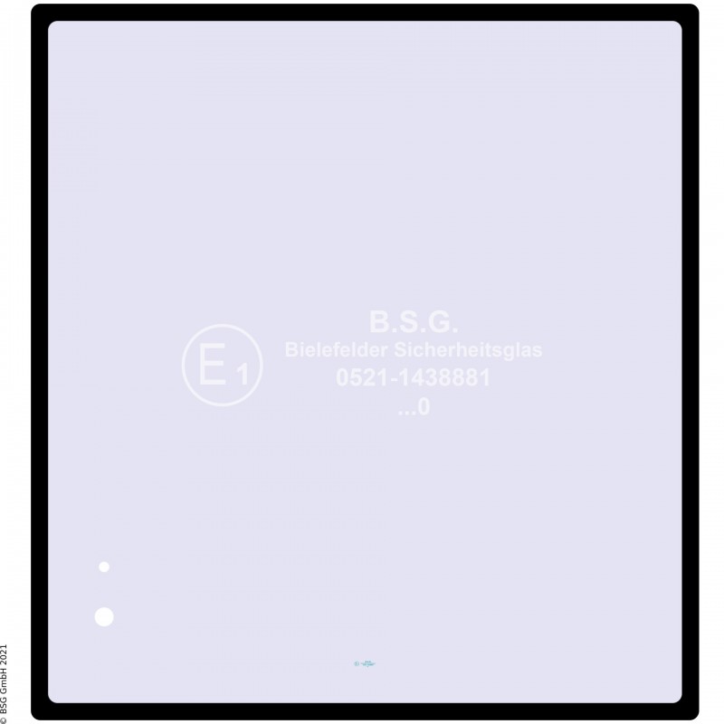 A00 - Frontscheibe PelJob BaggerFrontscheiben (verschiedene Ausführungen vor 1995) Frontscheibe oben (0776x0832)