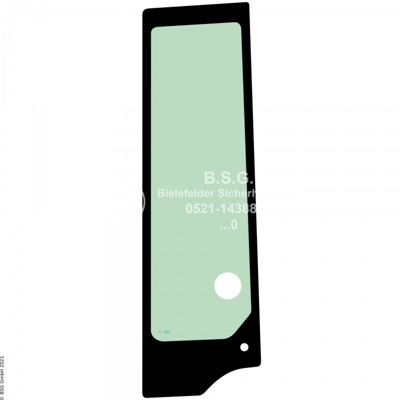 L00 - Seitenscheibe links Bobcat BaggerE17, E19, E20(Z) Seitenscheibe links hinten (nur E20(Z))
