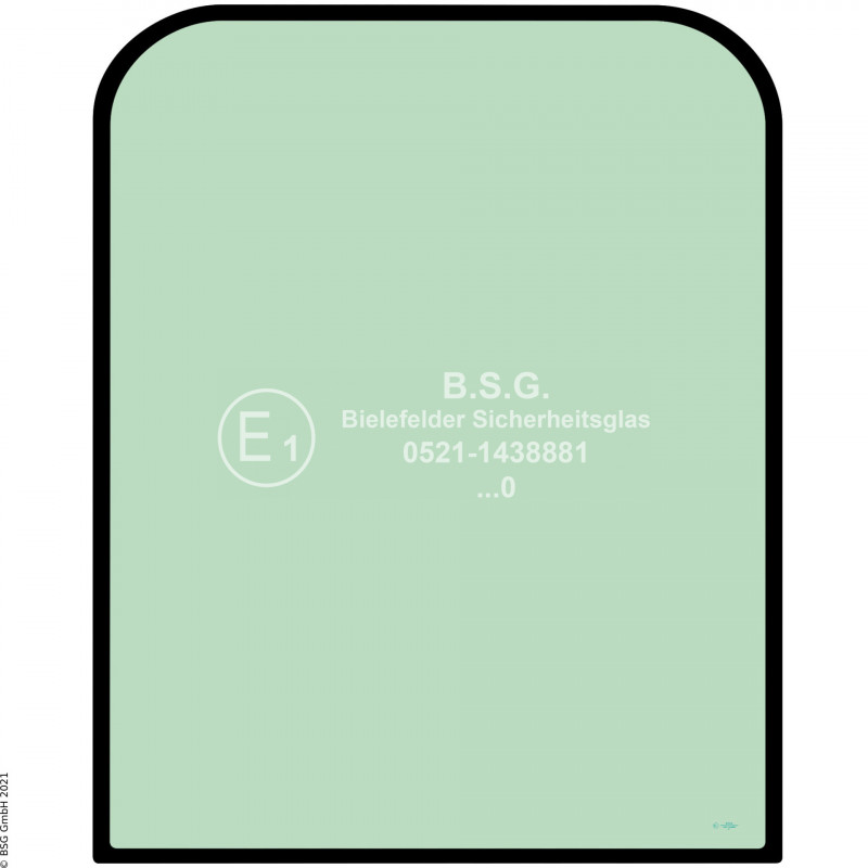 A00 - Frontscheibe Caterpillar MobilbaggerM314, M315, M316, M317, M318, M319, M320 Next Generation (2020-) Frontscheibe oben (Verbundglas)