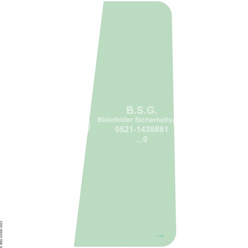 A00 - Frontscheibe Orenstein & Koppel (O&K) Radlader (auch Kettenlader)Radlader bis Baujahr 2000 Frontscheibe seitlich (L35.5)