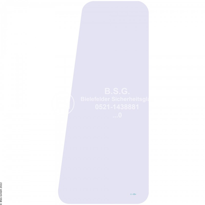 A00 - Frontscheibe Orenstein & Koppel (O&K) Radlader (auch Kettenlader)Radlader bis Baujahr 2000 Frontscheibe seitlich (L4A, L5A, L6A, L8A)