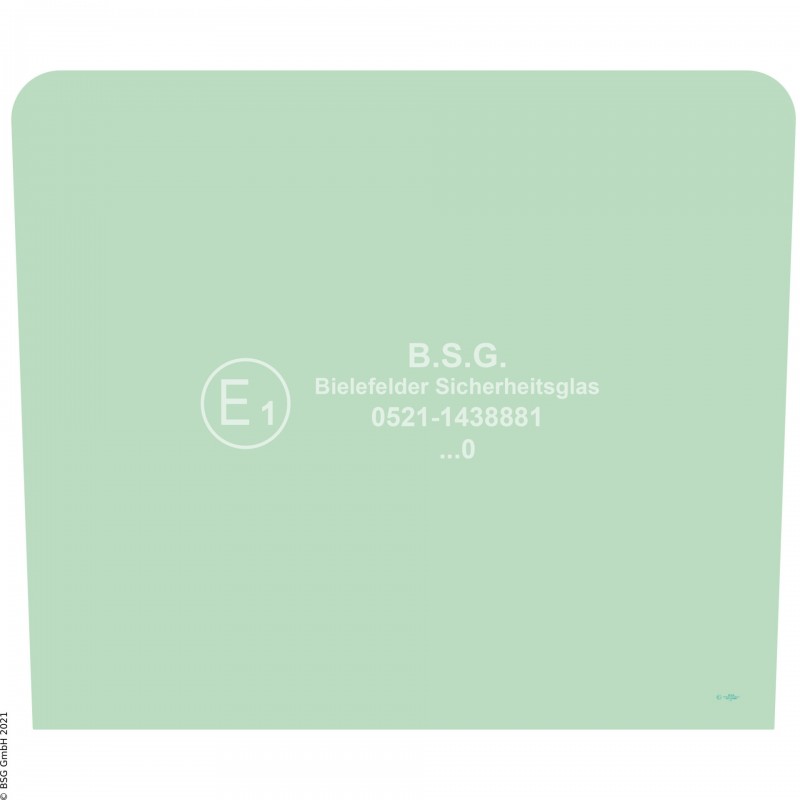 A00 - Frontscheibe Orenstein & Koppel (O&K) Grader und ScraperF106, F156 Frontscheibe oben