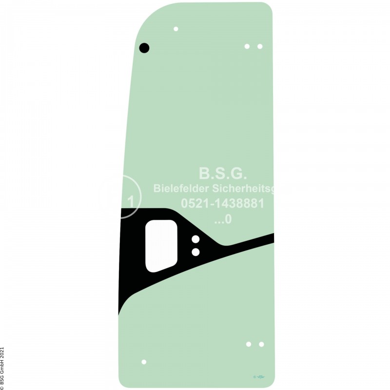 FD0 - Türscheibe Kobelco BaggerSK45SRX-6, SK55SRX-6 Türscheibe