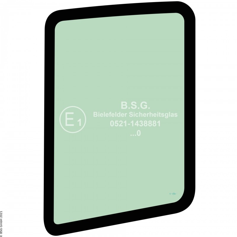 L00 - Seitenscheibe links Case BaggerCX26C, CX30C, CX33C, CX37C Seitenscheibe links hinten