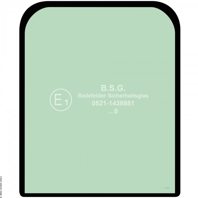 A00 - Frontscheibe Hyundai BaggerR25Z, R27Z, R30Z, R35Z -9(a) Frontscheibe oben