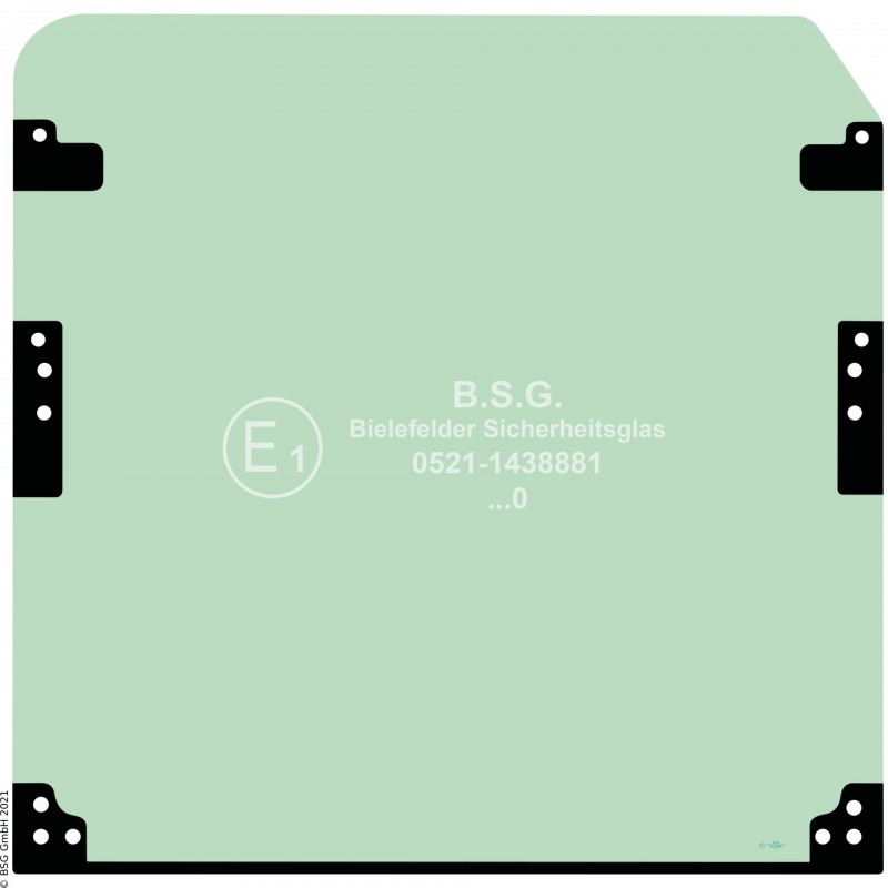 A00 - Frontscheibe Volvo Mini- und Kompaktbagger bis ca. 8to.EC37F, ECR40F, ECR50F, ECR58F Frontscheibe oben (nur ECR50F und ECR58F bis 2023)