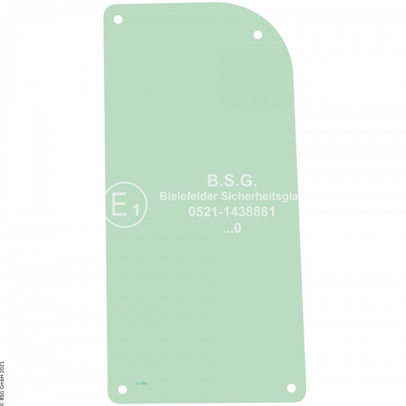 L00 - Seitenscheibe links Bobcat BaggerX320, X322, X325, X331, X337 (auch Delta) Seitenscheibe links hinten