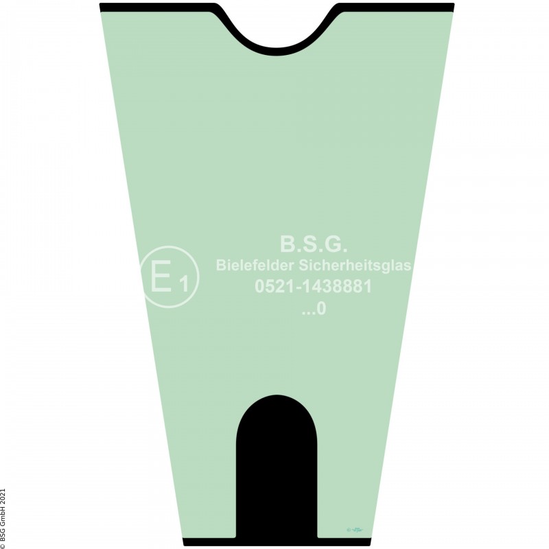 A00 - Frontscheibe John Deere (Baumaschinen) Raupen764 High Speed Dozer Frontscheibe mitte