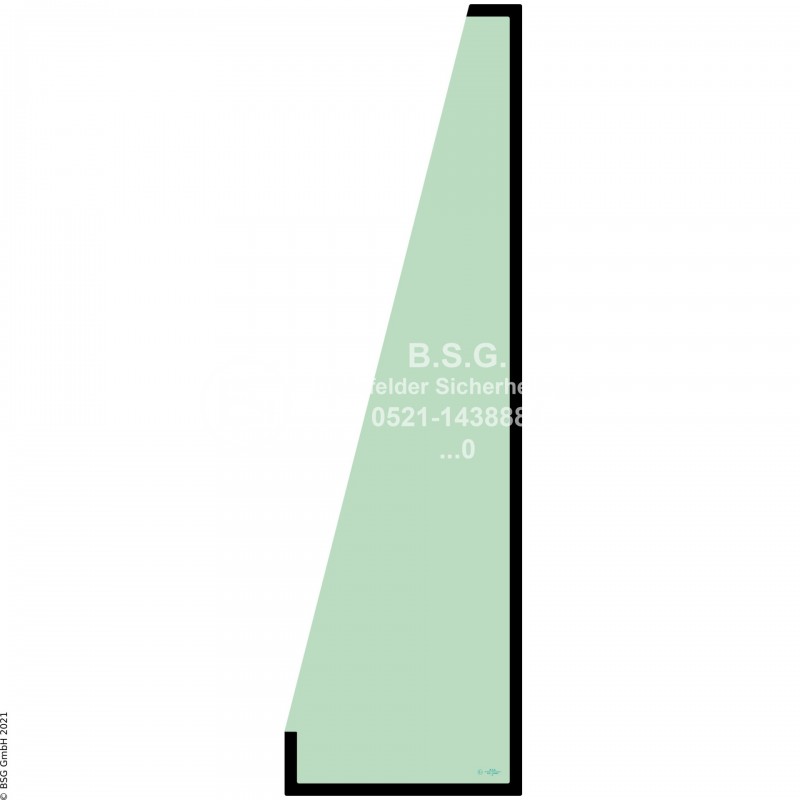 A00 - Frontscheibe John Deere (Baumaschinen) Raupen764 High Speed Dozer Frontscheibe links