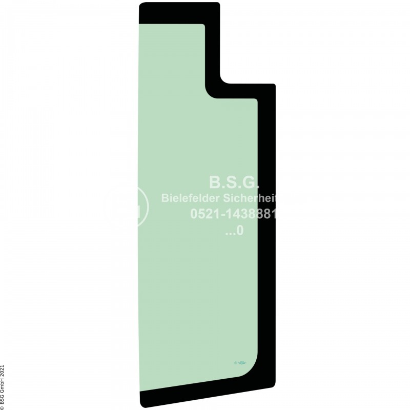 L00 - Seitenscheibe links Hitachi BaggerZX 33U, 38U, 48U, 55U, 65USB -6 Seitenscheibe links hinten, hinterer Teil (nicht für ZX65USB-6)
