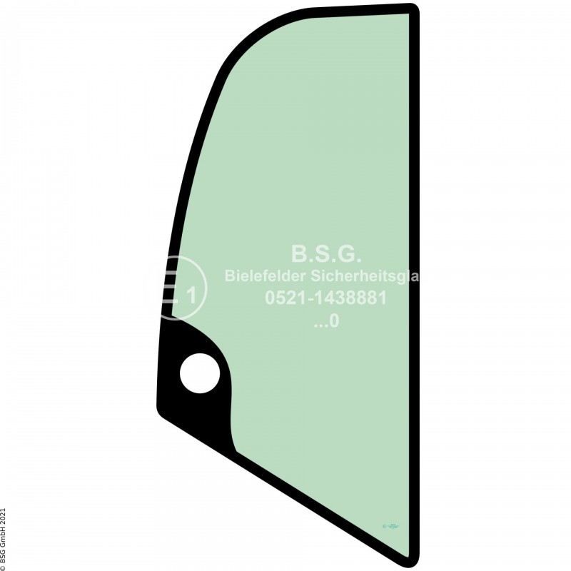 R00 - Seitenscheibe rechts Kramer Radlader (auch Kettenlader)750, 850, 950, 1150 (BM 346 und 347) Seitenscheibe rechts hinten