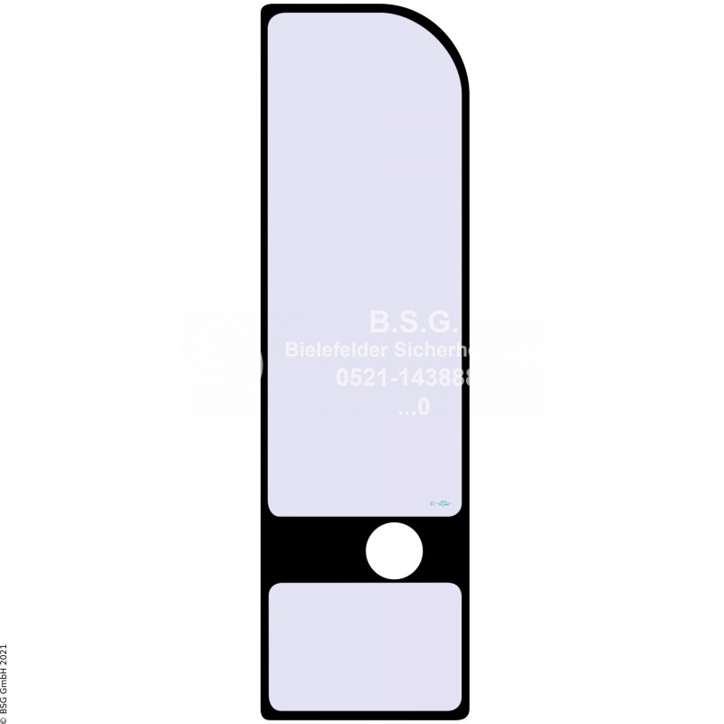 L00 - Seitenscheibe links JCB Radlader (auch Kettenlader)403 Seitenscheibe links hinten