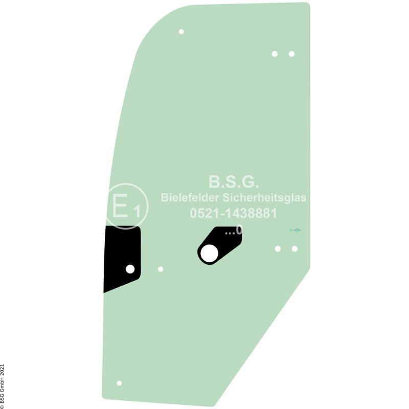 FD0 - Türscheibe Kubota Radlader (auch Kettenlader)R070, R090 Türscheibe