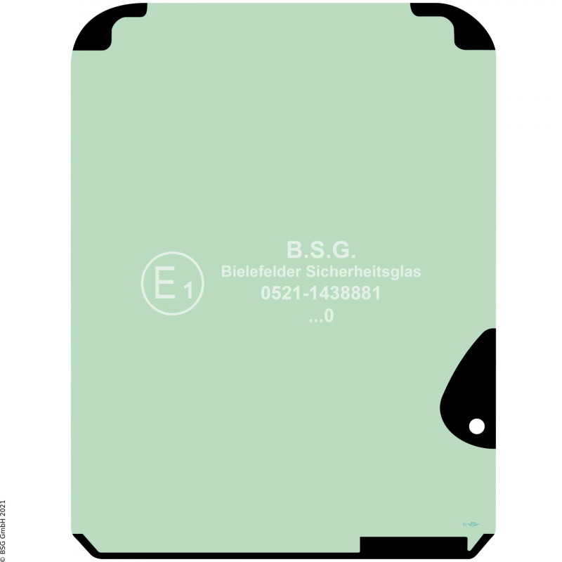 A00 - Frontscheibe Hitachi BaggerZX130-5 bis ZX350-5 Frontscheibe oben (Verbundglas)