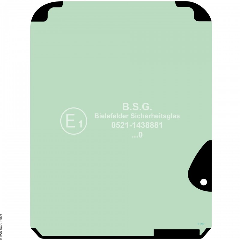 A00 - Frontscheibe Hitachi BaggerZX140W-6 bis ZX190W-6 Frontscheibe oben (Verbundglas)