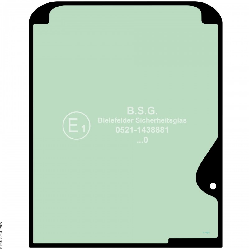 A00 - Frontscheibe Hitachi BaggerZX110-3 bis ZX870-3 Frontscheibe oben (mit 1 Bohrung)