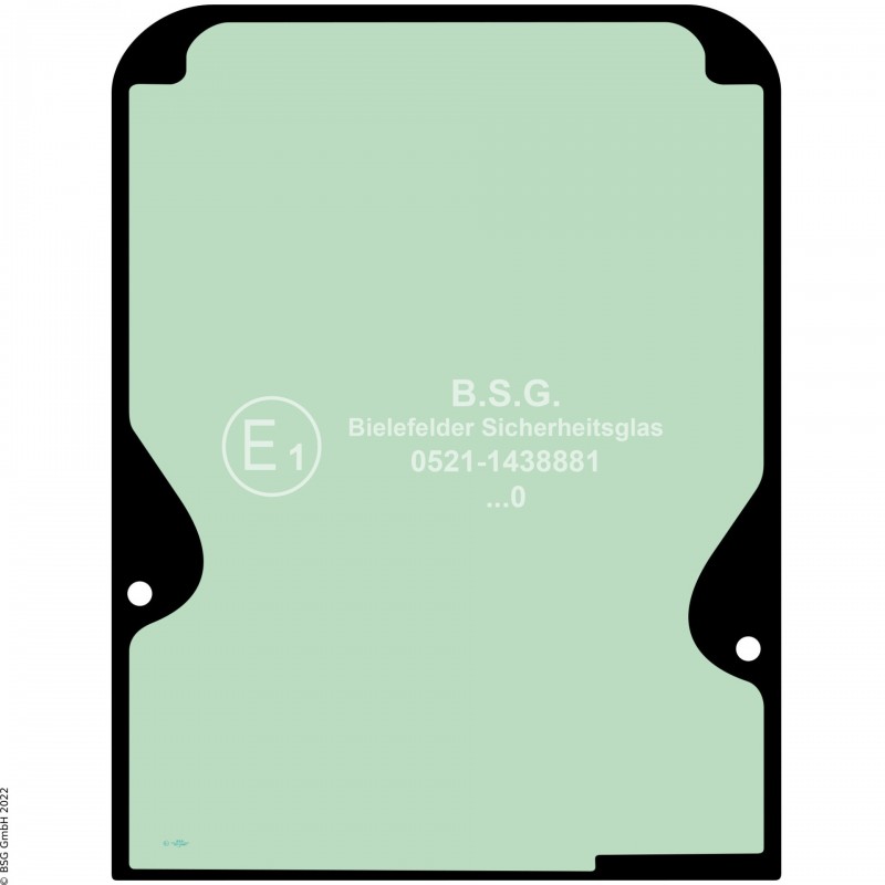 A00 - Frontscheibe Hitachi BaggerZX110-3 bis ZX870-3 Frontscheibe oben (mit 2 Bohrungen)