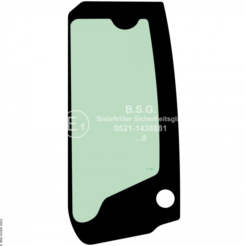 L00 - Seitenscheibe links Hitachi BaggerZX110-3 bis ZX870-3 Seitenscheibe links hinten