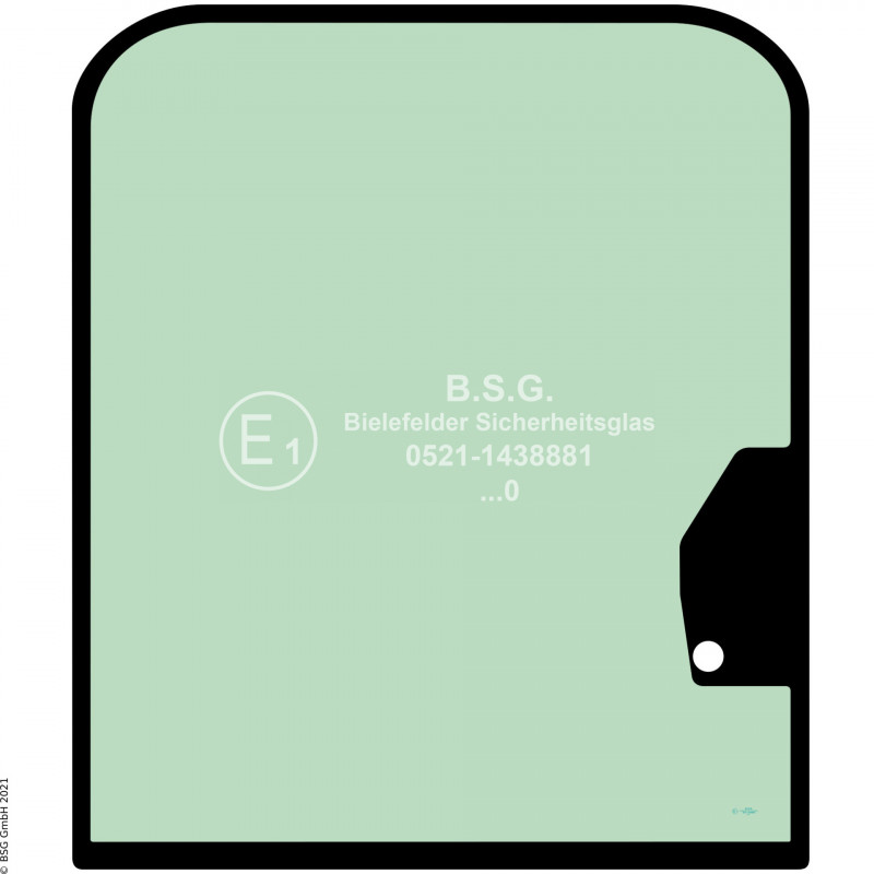 A00 - Frontscheibe Hitachi BaggerZX70, ZX80, ZX75US bis ZX225US Frontscheibe oben