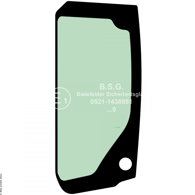 L00 - Seitenscheibe links Hitachi BaggerZX70-3, ZX80-3, ZX85US-3 bis ZX225US-3 Seitenscheibe links hinten