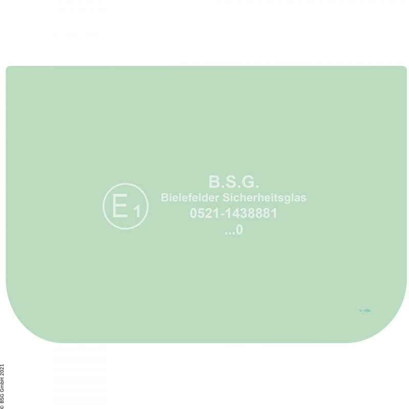 A00 - Frontscheibe Fiat Kobelco BaggerE22.2SR bis E50.2SR Frontscheibe unten (650mm breit)