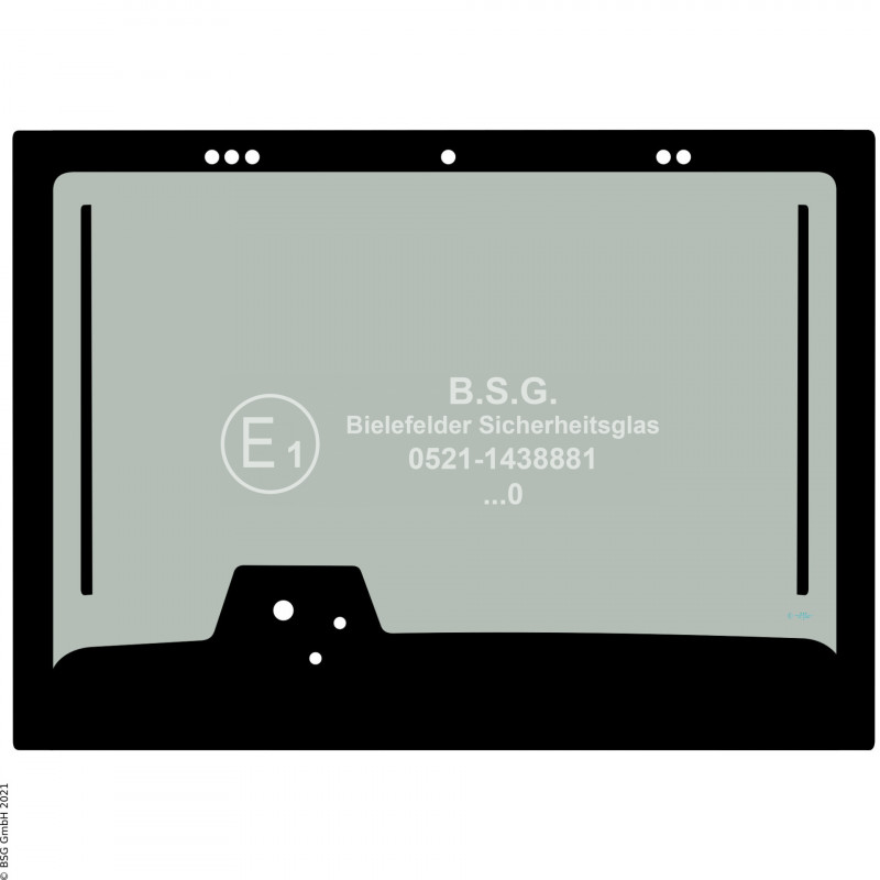 B00 - Heckscheibe Liebherr Radlader (auch Kettenlader)L506 compact, L508 compact Heckscheibe, heizbar