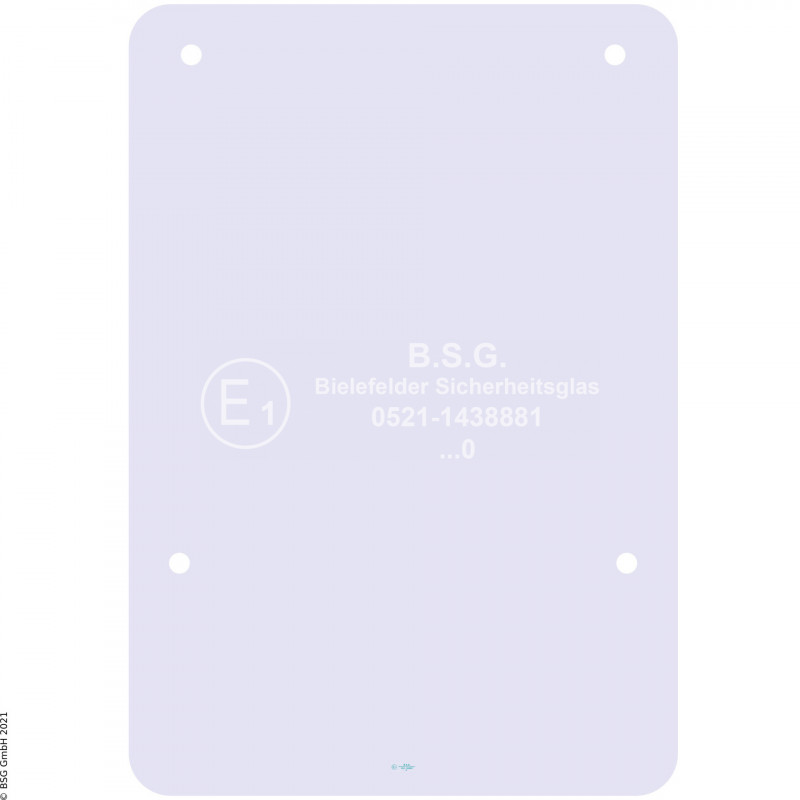 A00 - Frontscheibe Liebherr BaggerMobil- und Raupenbagger bis 1985 Frontscheibe oben