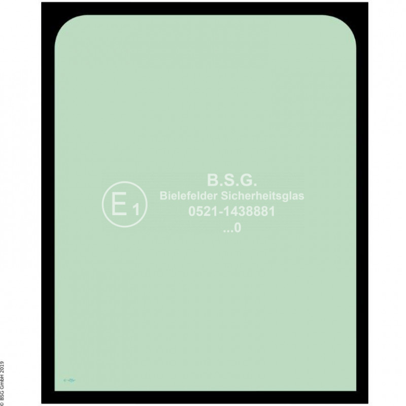 A00 - Frontscheibe Liebherr BaggerR922 - R945 Generation 8 (2018er Kabine) Frontscheibe oben (mit unterer Leiste)