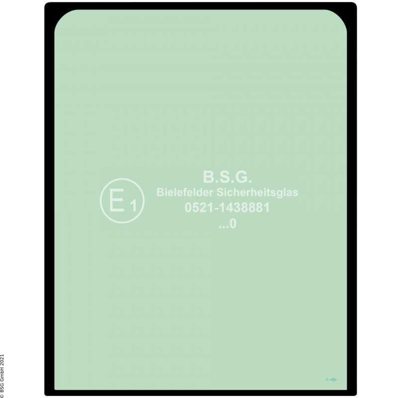 A00 - Frontscheibe JCB BaggerX-Serie (131X bis 245X) Frontscheibe oben