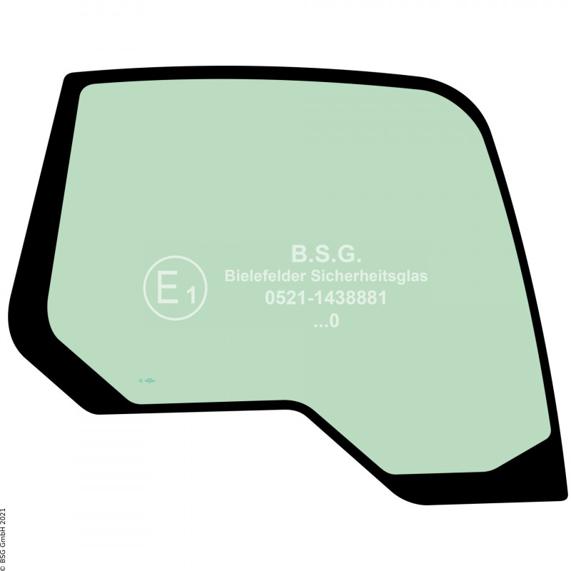 R00 - Seitenscheibe rechts JCB BaggerX-Serie (131X bis 245X) Seitenscheibe rechts (Einscheibensicherheitsglas)
