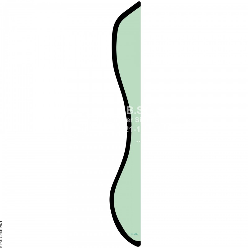 A00 - Frontscheibe Caterpillar Radlader (auch Kettenlader)216B(3) bis 268B (3-teilige Frontscheibe) Frontscheibe rechts