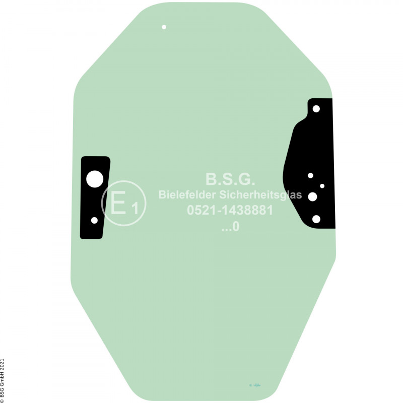 A00 - Frontscheibe Caterpillar Radlader (auch Kettenlader)246 bis 299 (C, C2) Frontscheibe