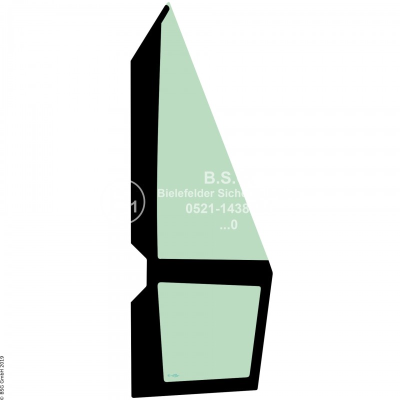 A00 - Frontscheibe Komatsu Radlader (auch Kettenlader)WA 475-10 Frontscheibe rechts