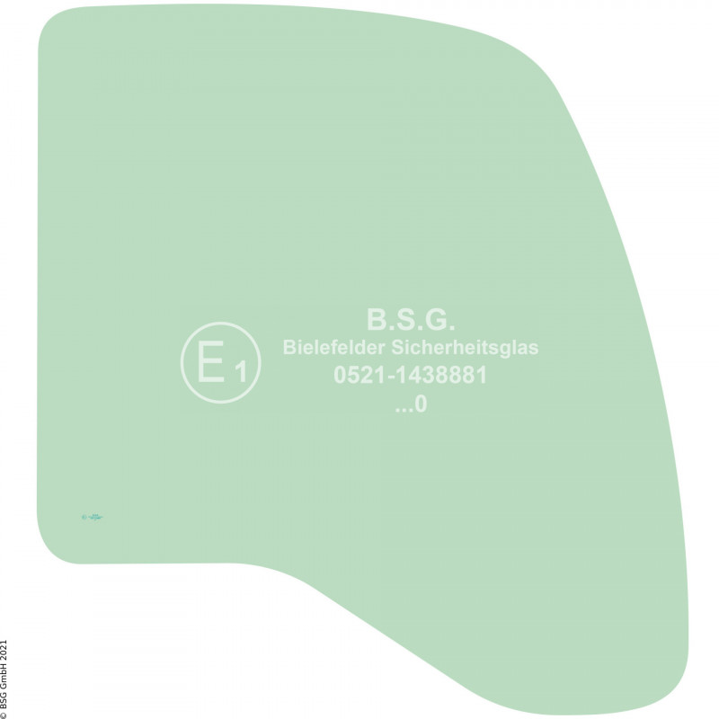 R00 - Seitenscheibe rechts Kobelco BaggerSK170-6 bis SL 480(N)LC-6 Seitenscheibe rechts vorne