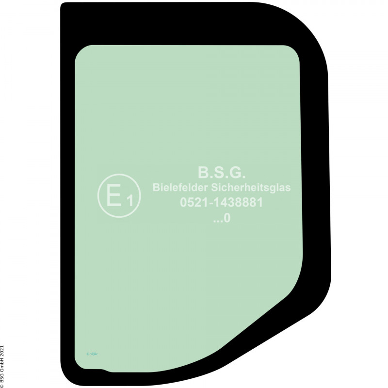 L00 - Seitenscheibe links Volvo Mini- und Kompaktbagger bis ca. 8to.ECR58D, ECR88D Seitenscheibe links hinten