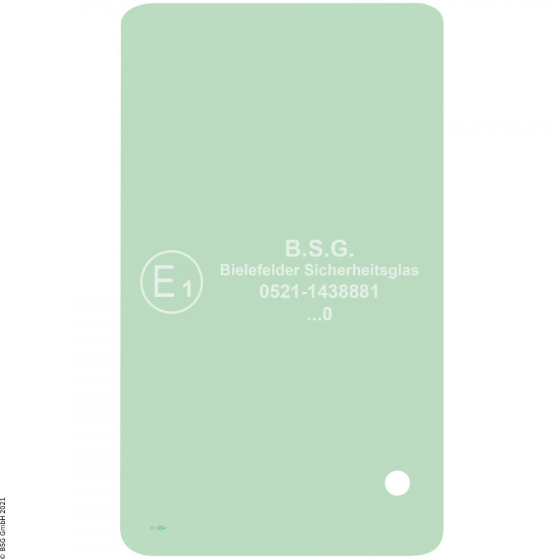 A00 - Frontscheibe Samsung BaggerSE130LC bis SE350LC, SE130W, SE210W Frontscheibe oben