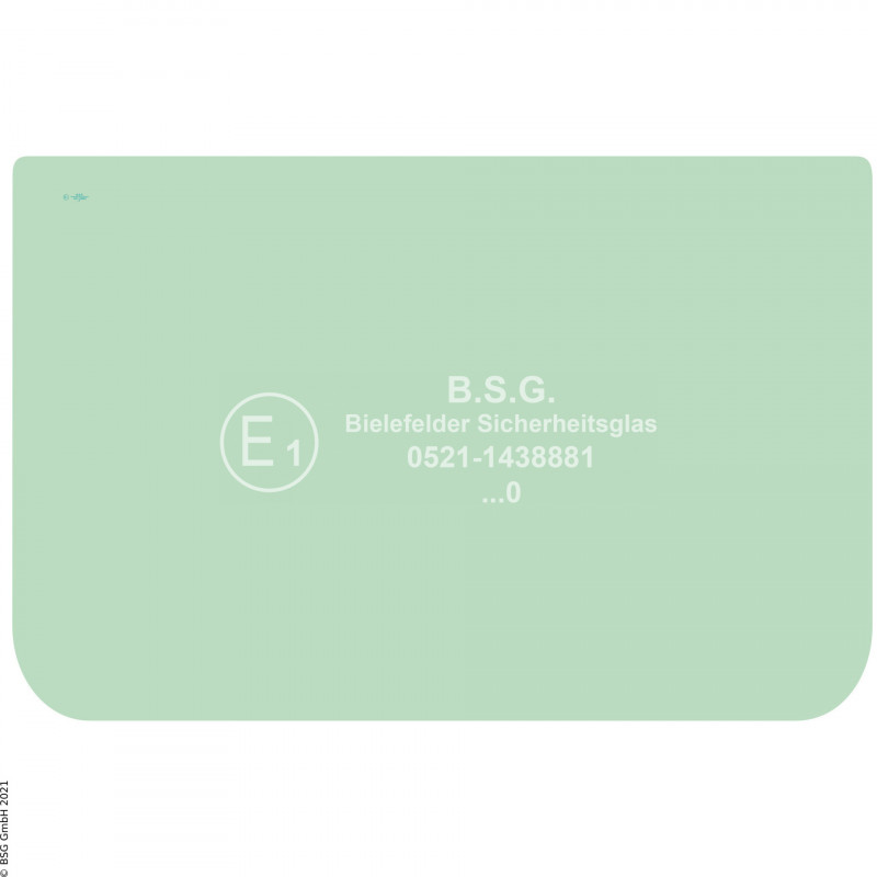 A00 - Frontscheibe Samsung BaggerSE130LC bis SE350LC, SE130W, SE210W Frontscheibe unten