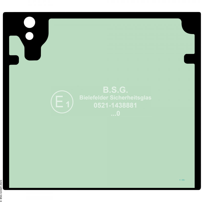 A00 - Frontscheibe Volvo Mini- und Kompaktbagger bis ca. 8to.EC35D, ECR35D, ECR40D, ECR50D Frontscheibe oben